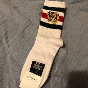 Gucci White Striped Tiger Socks